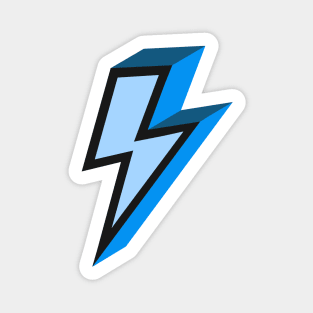 Blue Bold Lightning Bolt Sticker